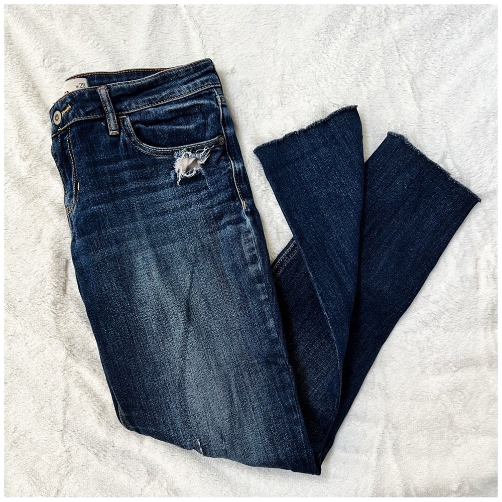 Hollister Distressed Raw Hem Jeans Size 29 - Picture 15 of 16